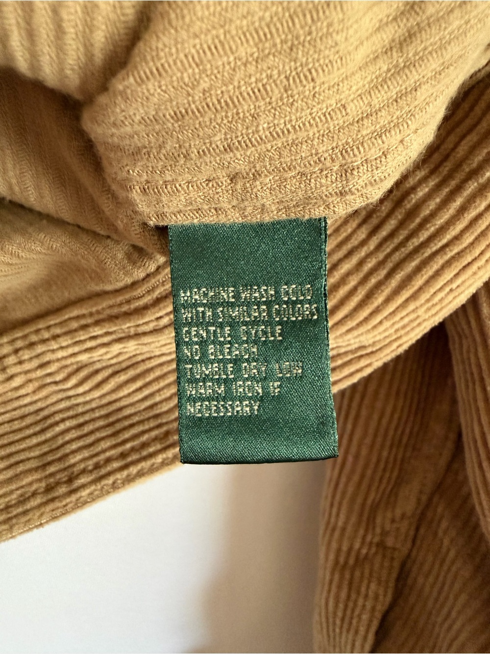 Lauren Jeans Co Brown Camel Corduroy Jacket Brown Leather Trim M - Picture 7 of 10